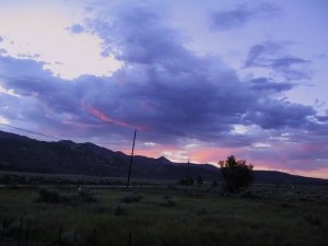 Sunrise. From Lake Hemet Store on HWY 74. 30th June 2009