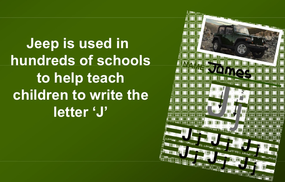 Unmentioned is the use of Jeep in sex ed...