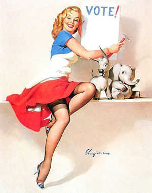 A lovely centered picture encouraging you to vote